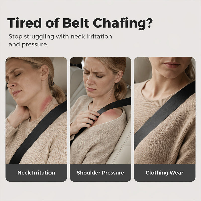 Universal Faux Suede Car Seat Belt Shoulder Cover Extended Cushion Padding