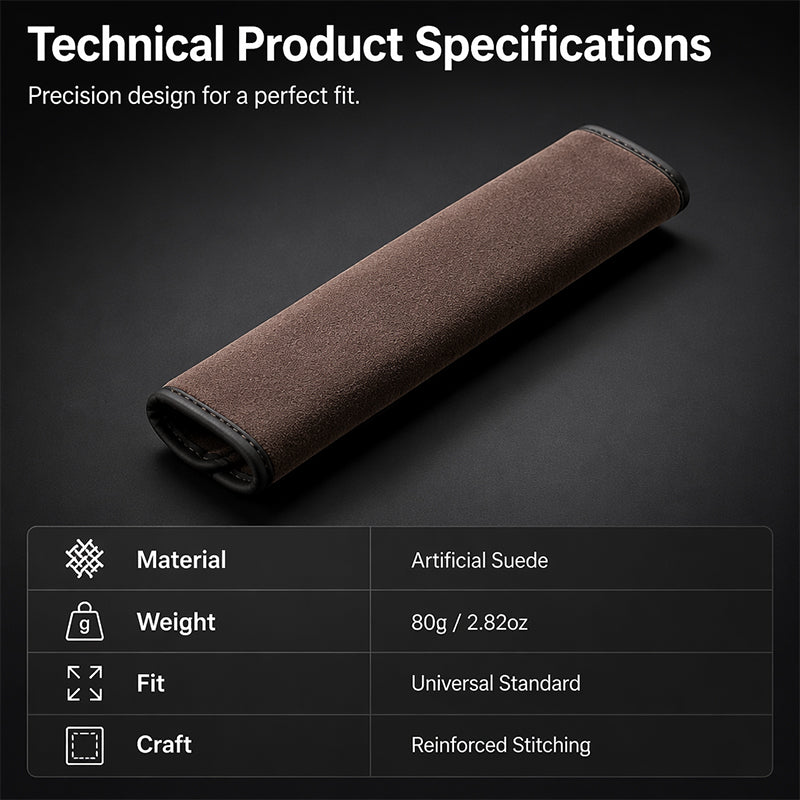 Universal Faux Suede Car Seat Belt Shoulder Cover Extended Cushion Padding