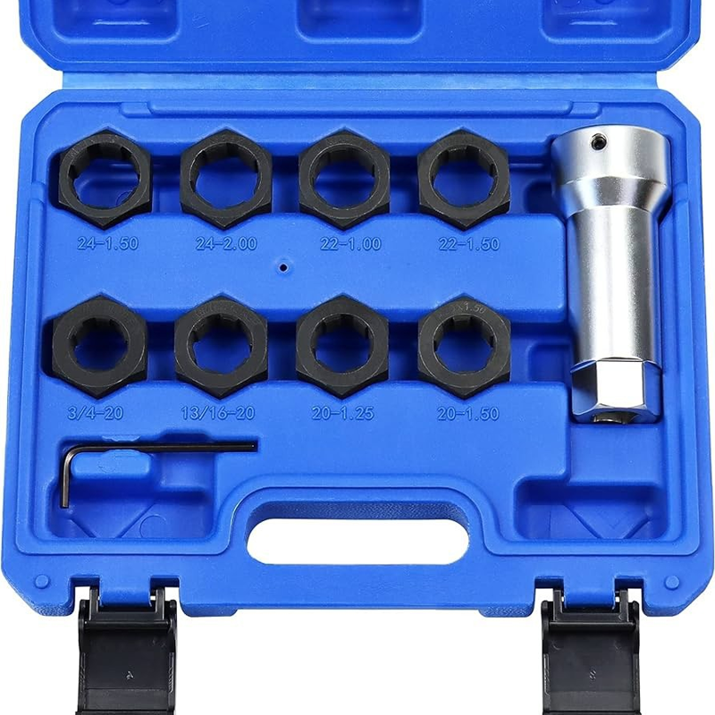 10-Piece Axle Spindle Thread Chaser Set