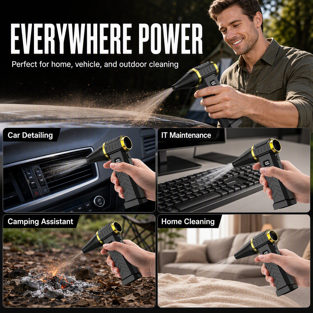 📢📢50% OFF !! ⏰Handheld Turbo Blower & Vacuum Cleaner