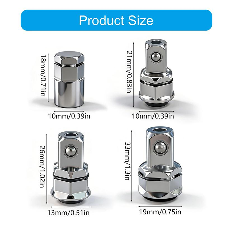 📢📢50% OFF !! ⏰CR-V Steel Ratchet Wrench Adapter Socket Converter Set