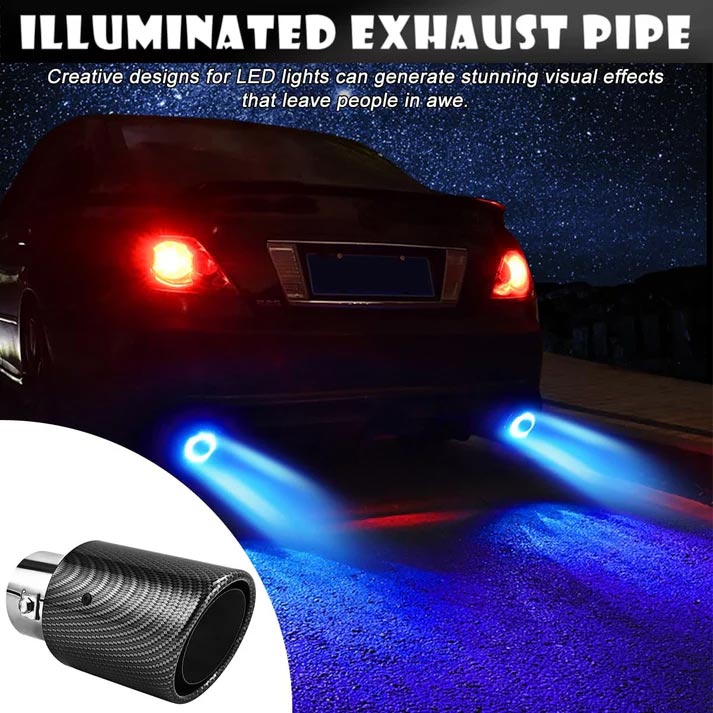 🚗 50% OFF ✨ Universal LED Car Exhaust Pipe Light – Stylish Rear Glow for Any Drive