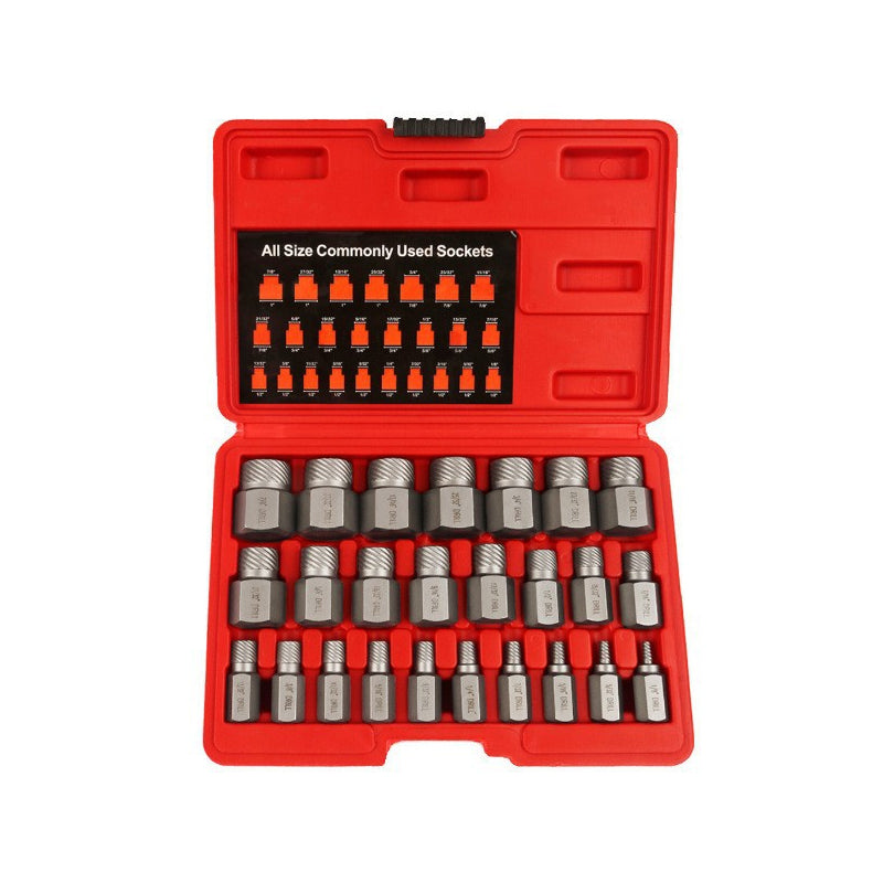 Damaged Screw Extractor Set with Storage Case