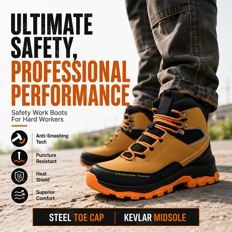 Steel Toe Puncture-Resistant Safety Shoes