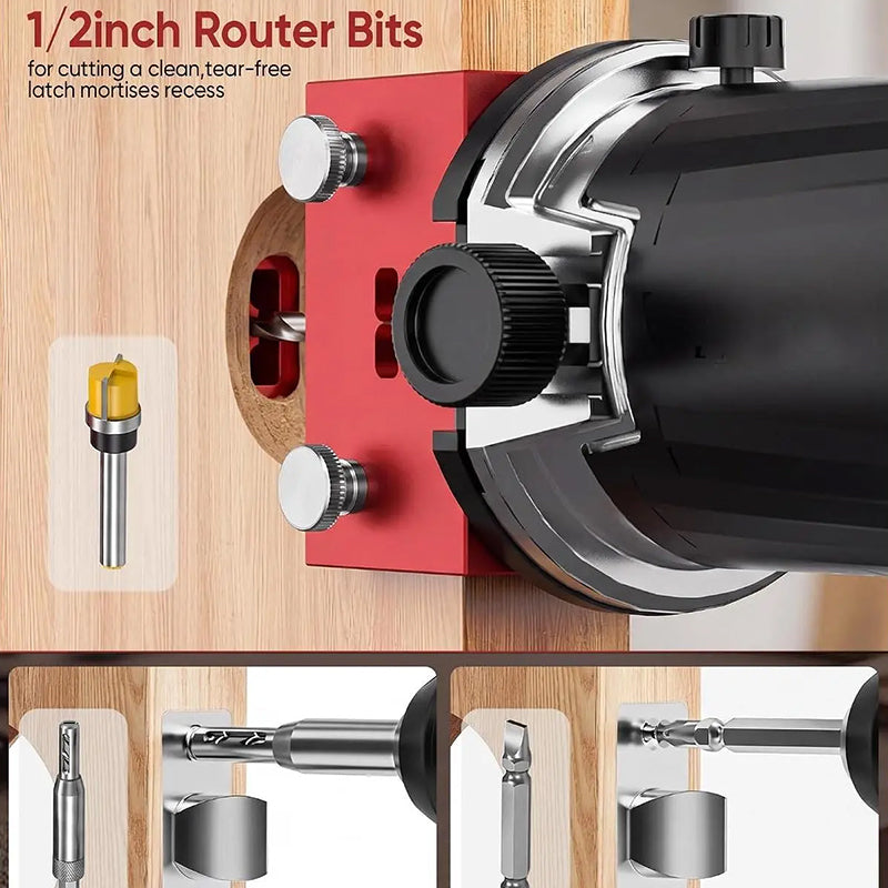 🔧Door Latch Mortising Tool Kit for Wood Doors