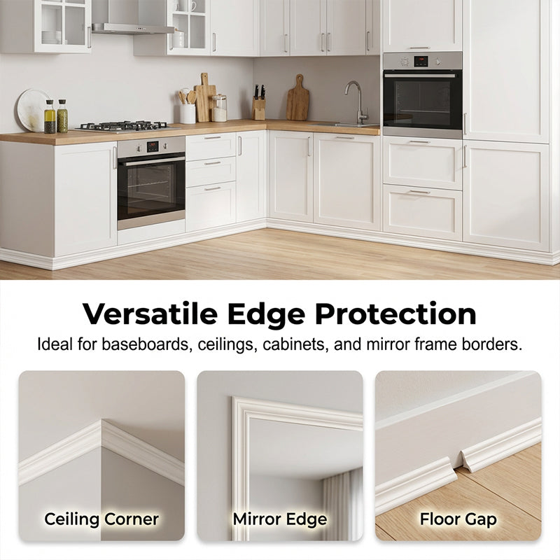 Flexible Molding Trim Strip for Wall Edges