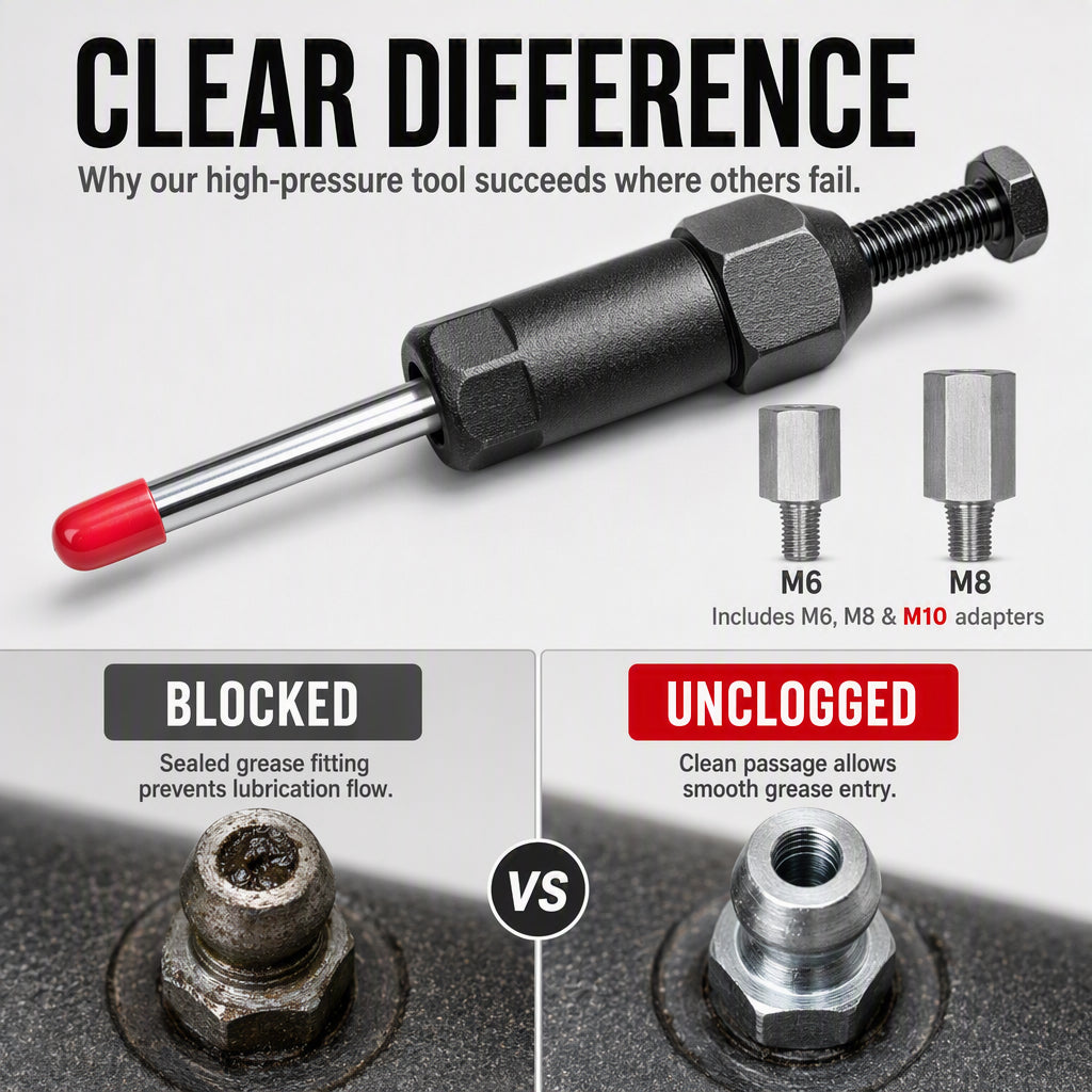 Heavy Duty Grease Fitting Cleaner Tool