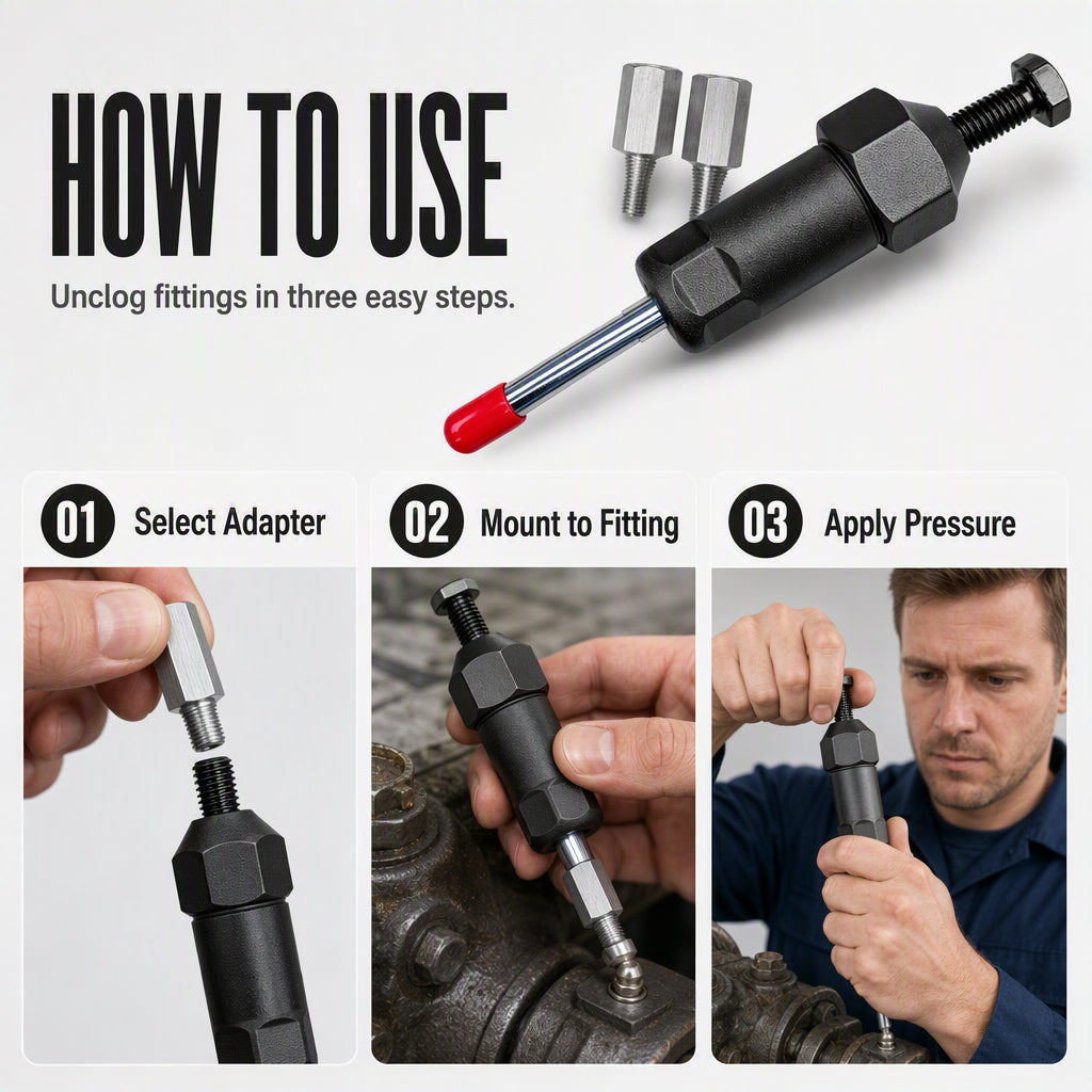 Heavy Duty Grease Fitting Cleaner Tool