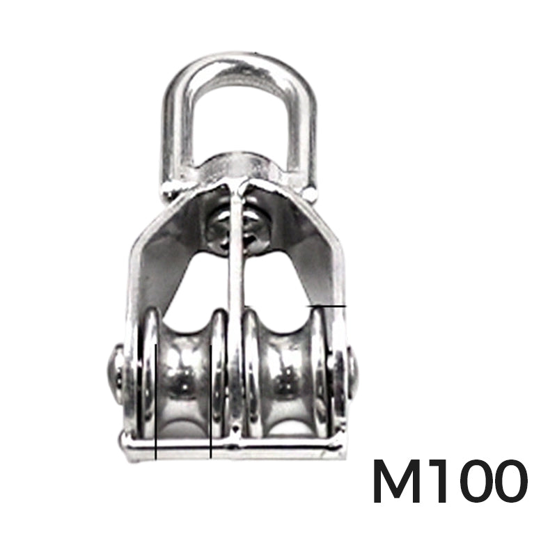 304 Stainless Steel Swivel Pulley Block Heavy Duty Wire Rope Lifting Wheel