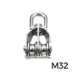 304 Stainless Steel Swivel Pulley Block Heavy Duty Wire Rope Lifting Wheel