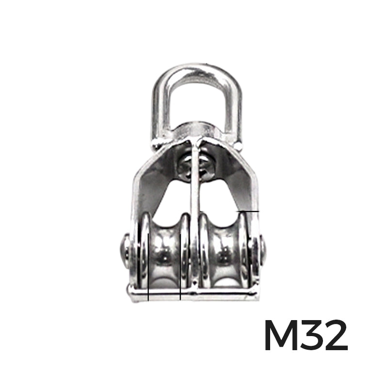 304 Stainless Steel Swivel Pulley Block Heavy Duty Wire Rope Lifting Wheel