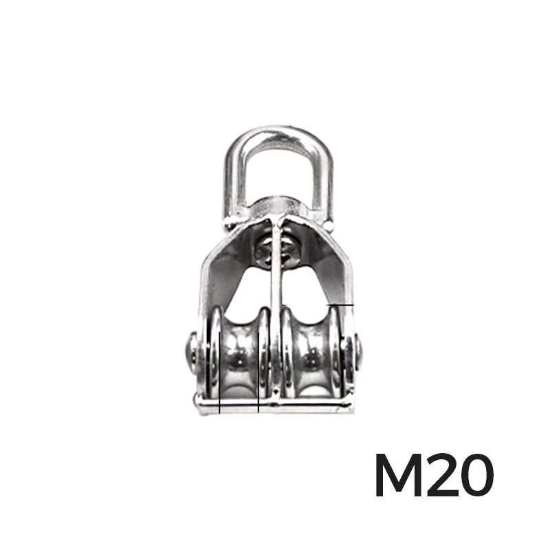 304 Stainless Steel Swivel Pulley Block Heavy Duty Wire Rope Lifting Wheel