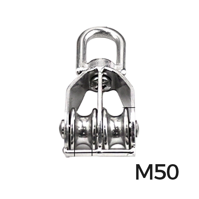 304 Stainless Steel Swivel Pulley Block Heavy Duty Wire Rope Lifting Wheel