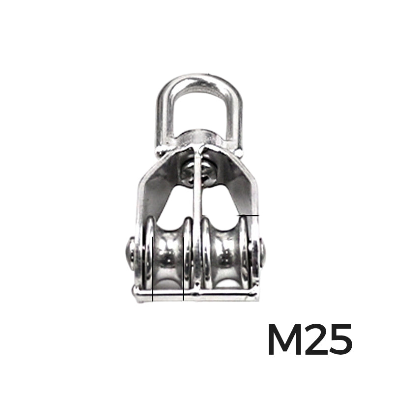 304 Stainless Steel Swivel Pulley Block Heavy Duty Wire Rope Lifting Wheel