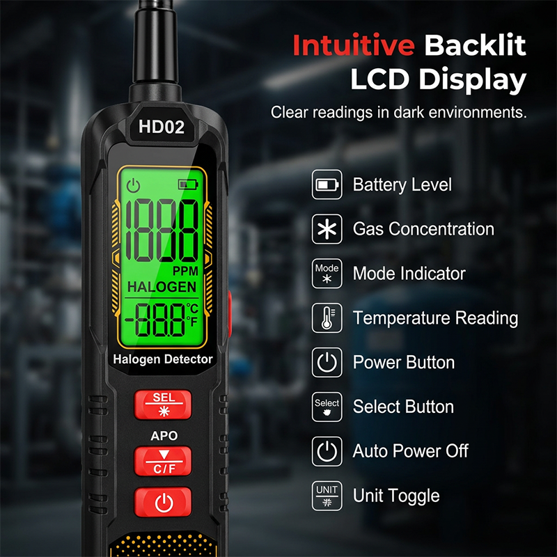 Rechargeable Refrigerant Leak Detector