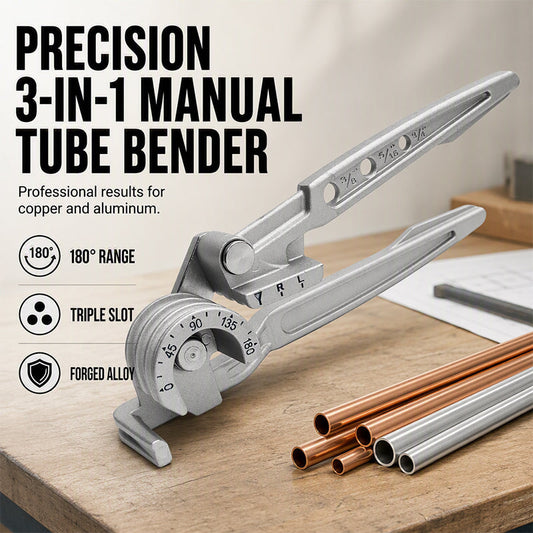 🔧 🛠️3-in-1 Manual Tube Bender for 1/4", 5/16" & 3/8" Tubing