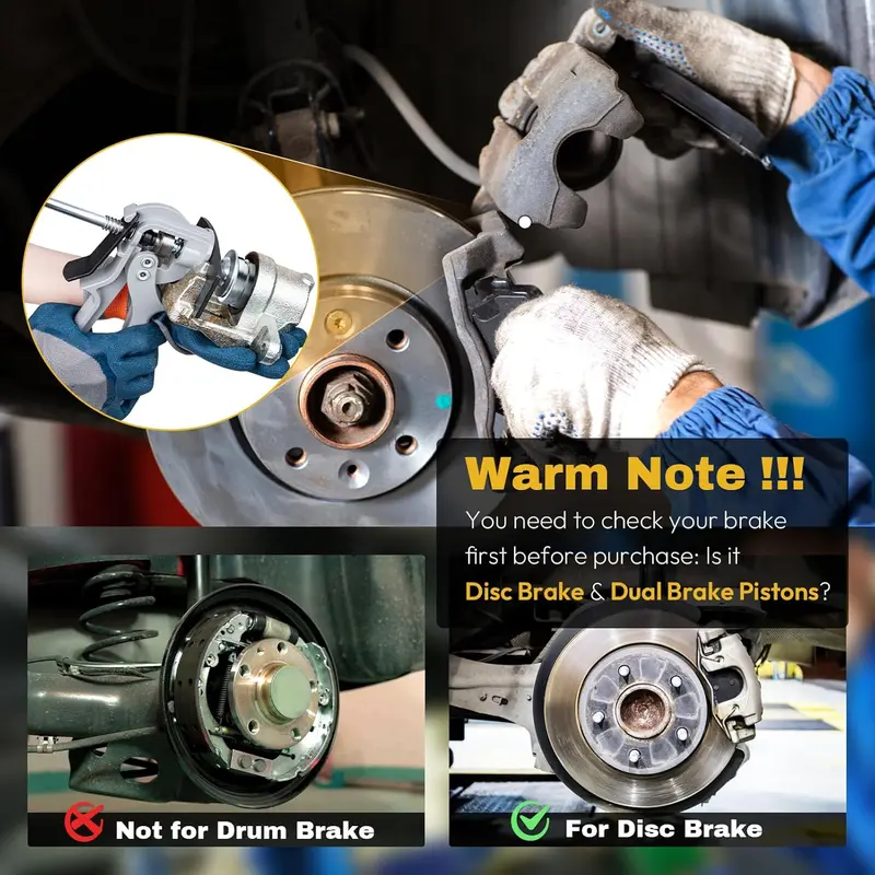 🛠️ Brake Piston Compressor Tool – 360° Ratchet Press