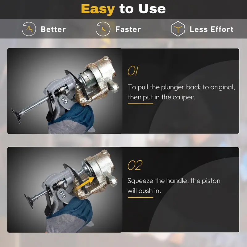 🛠️ Brake Piston Compressor Tool – 360° Ratchet Press