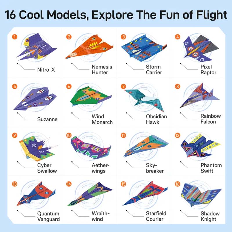 🔥Christmas HOT SALE💞50K+ SOLD!🛩️Creative DIY Paper Airplane Set For Kids