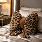 🐆🎀Leopard Print Bowknot Throw Pillow– Perfect for sofas, beds & boho decor ✨
