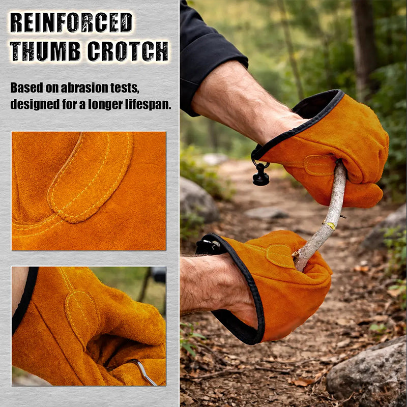 Outdoor Thickened Wear-Resistant Cowhide Work Gloves