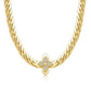 Elegant Stainless Steel Flower Pendant Jewelry