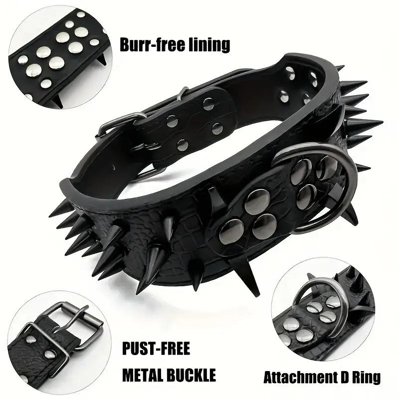 Spiked PU Leather Dog Collar