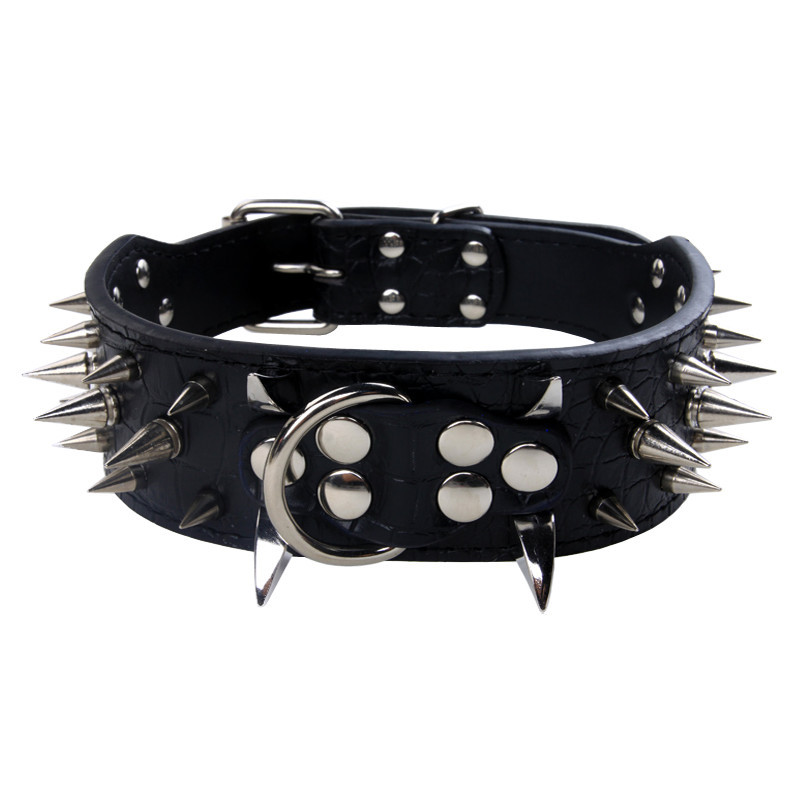 Spiked PU Leather Dog Collar
