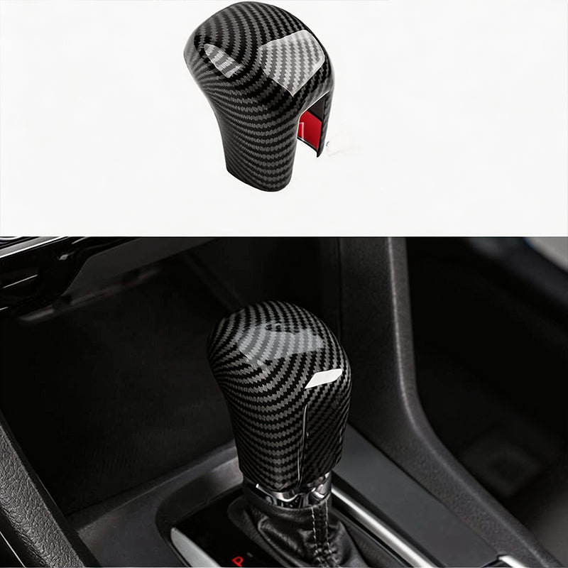 Gear Shift Knob Cover for 2018-2025 Civic Carbon Fiber Trim