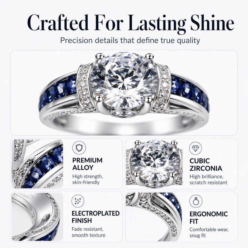 ✨ Elegant Cubic Zirconia Cocktail Ring