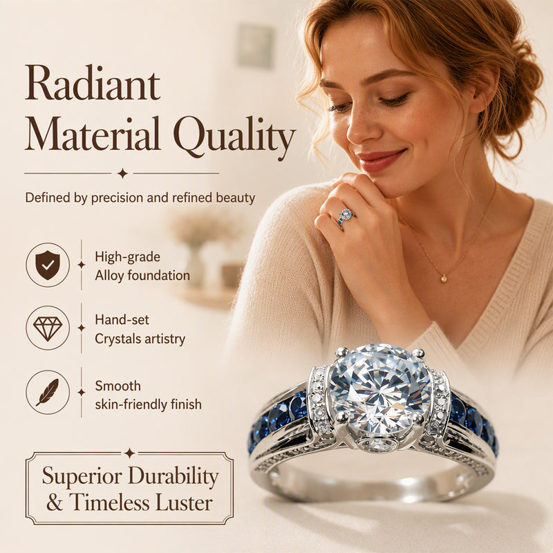 ✨ Elegant Cubic Zirconia Cocktail Ring