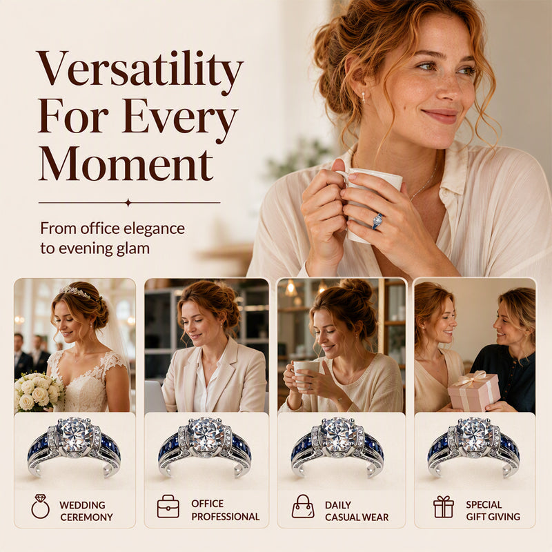 ✨ Elegant Cubic Zirconia Cocktail Ring
