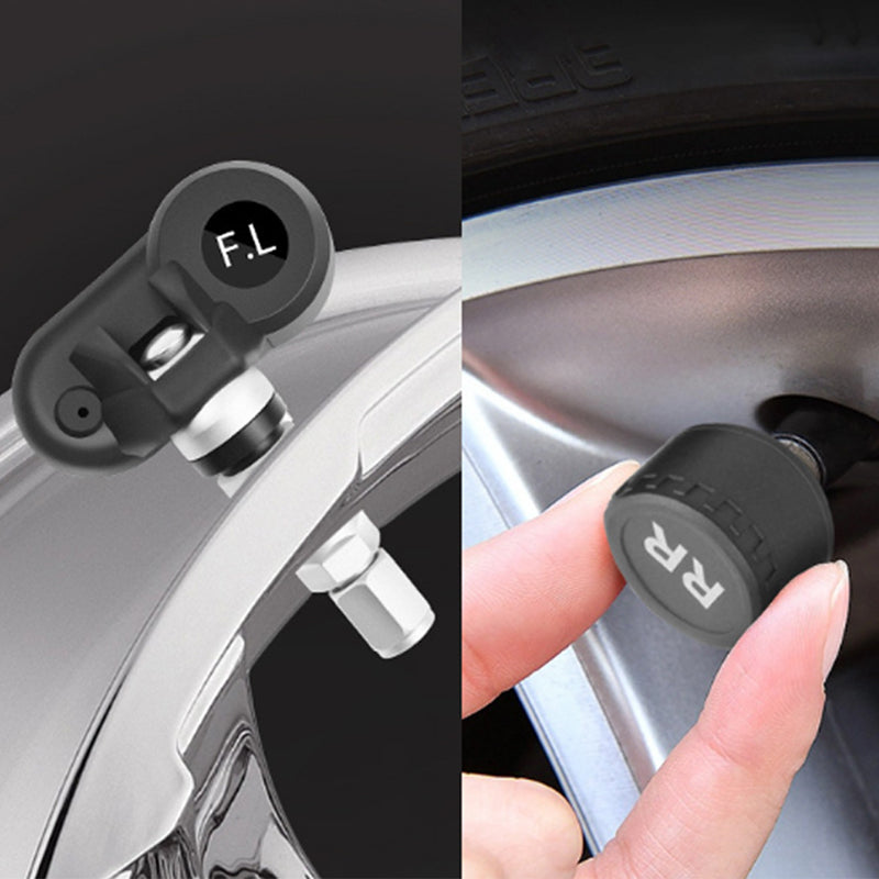 ⚡ Cigarette Lighter TPMS – 4 External Sensors Tire Pressure Monitoring System, Real-Time Display with Alarm, Plug-and-Play