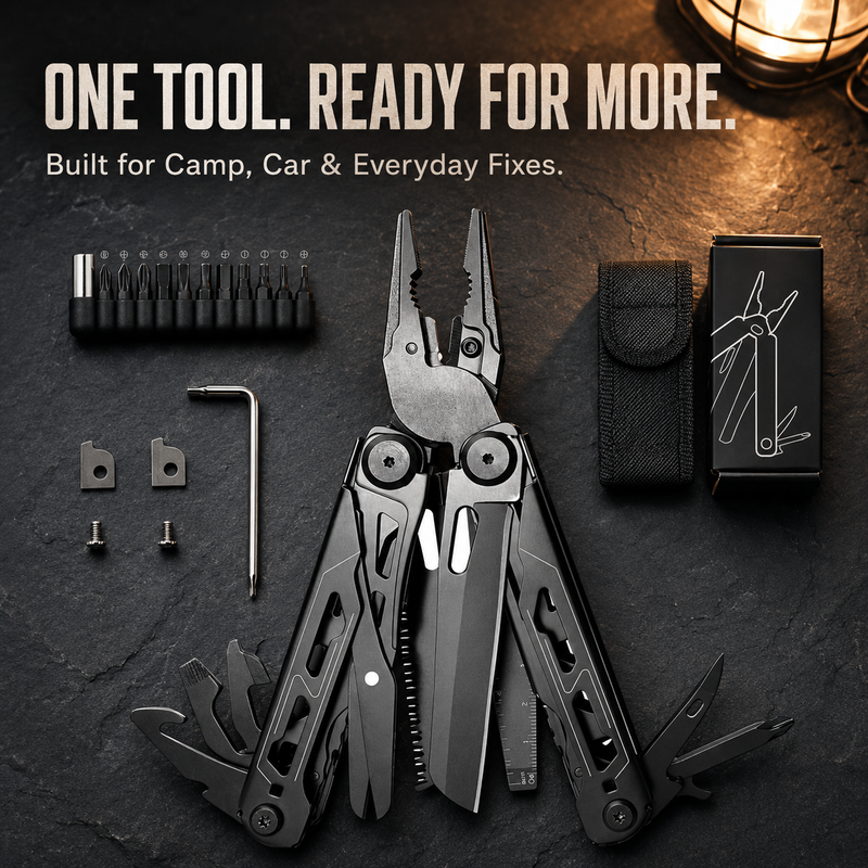 🛠️ 50% OFF NOW! 🔧 Folding Multi-Tool Pliers – 3Cr13 Stainless Steel, Full-Size Scissors & Nylon Pouch – For Camping, Repairs & Outdoors 🏕️