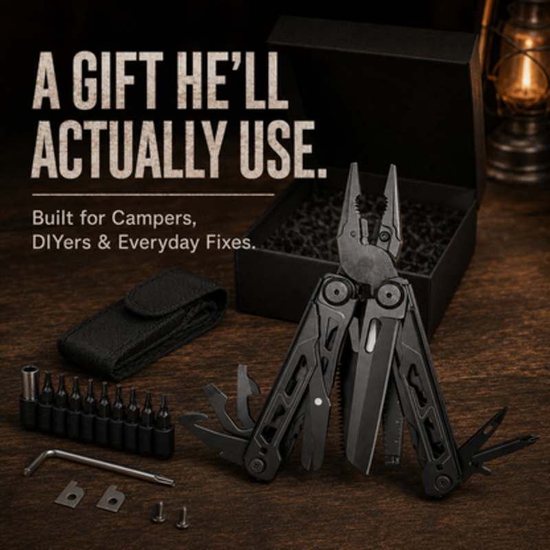 🛠️ 50% OFF NOW! 🔧 Folding Multi-Tool Pliers – 3Cr13 Stainless Steel, Full-Size Scissors & Nylon Pouch – For Camping, Repairs & Outdoors 🏕️