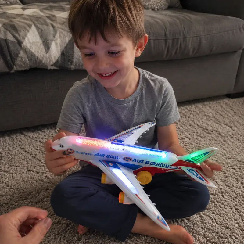 Electric Model Aircraft with Sound and LED Lights