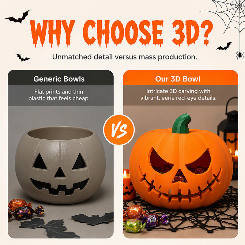 Halloween Red-Eyed Pumpkin Decor