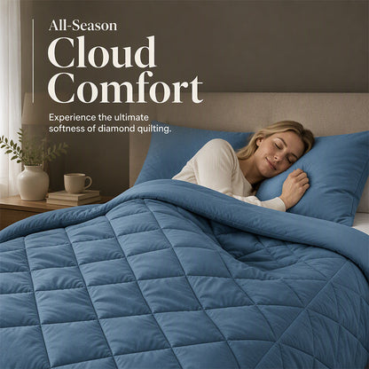 3-Piece Quilted Comforter Set with Shams