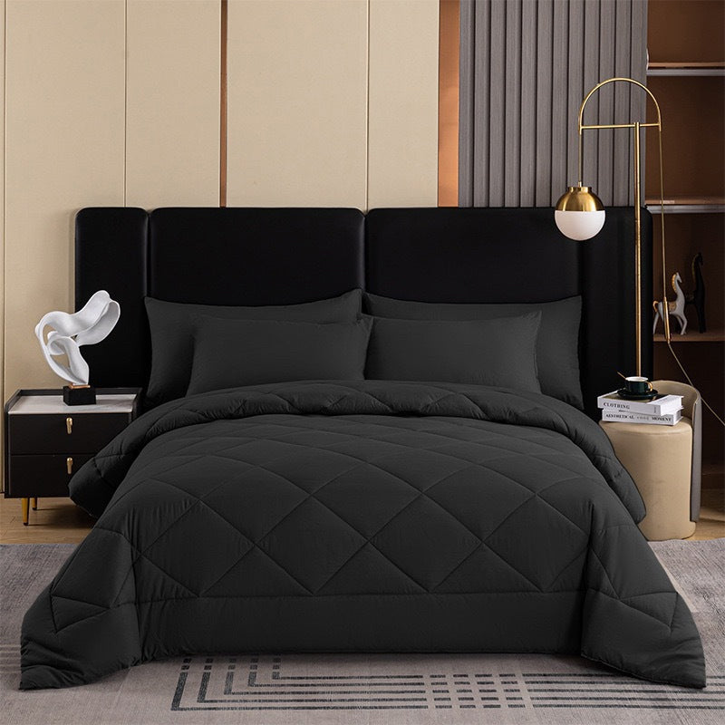 3-Piece Quilted Comforter Set with Shams