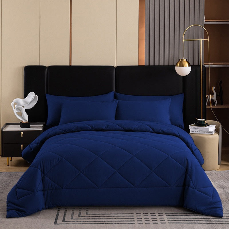 3-Piece Quilted Comforter Set with Shams