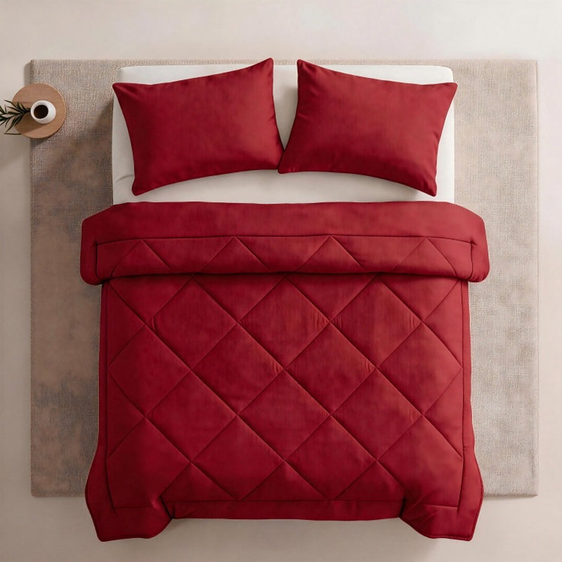 3-Piece Quilted Comforter Set with Shams