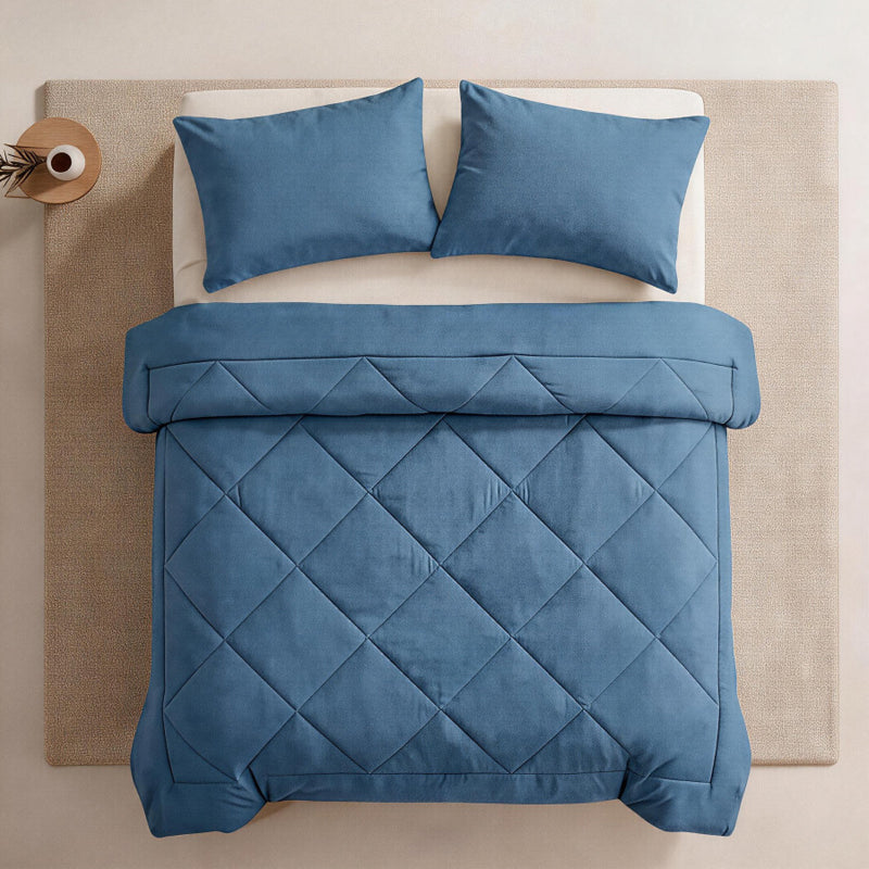 3-Piece Quilted Comforter Set with Shams