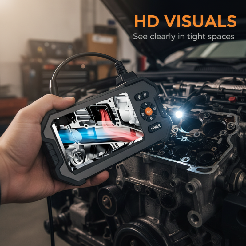 Portable 1080P HD Endoscope Camera with 4.3" Screen