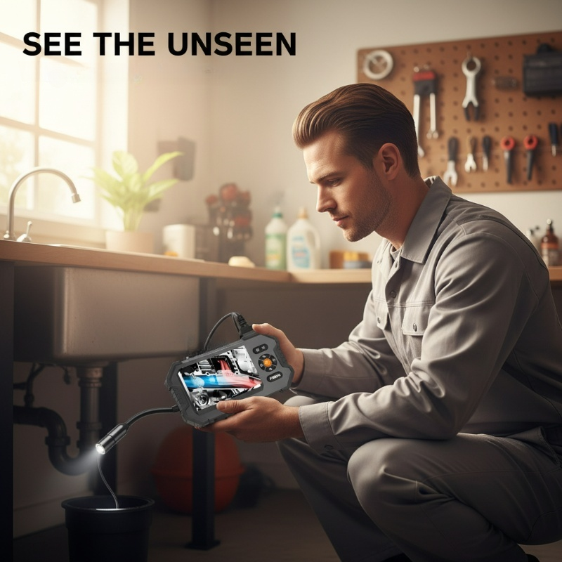 Portable 1080P HD Endoscope Camera with 4.3" Screen