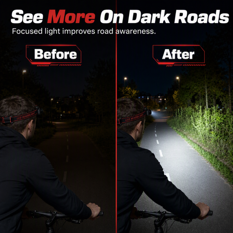 Rechargeable LED Headlamp with Motion Sensor