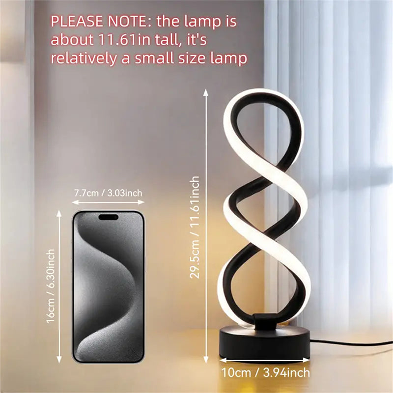 Modern Double Helix Table Lamp