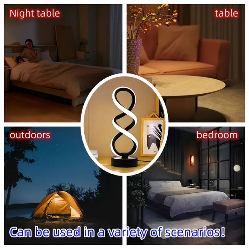 Modern Double Helix Table Lamp