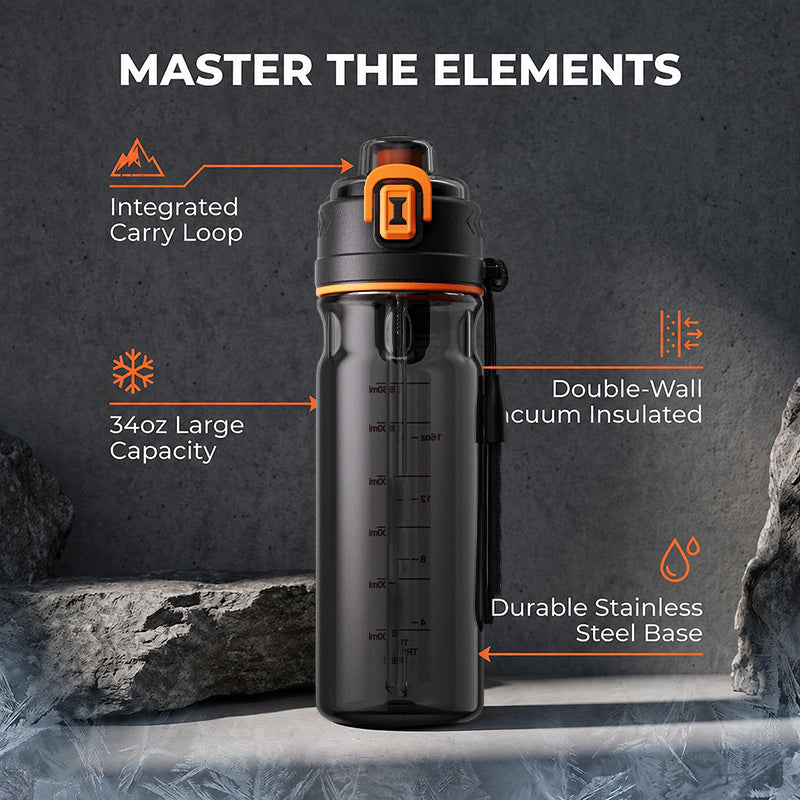 Outdoor Sports Water Bottle with Spray Mist