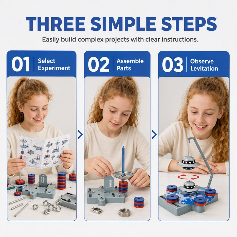 12-in-1 Magnet Science Experiment Kit Educational Toy for Kids
