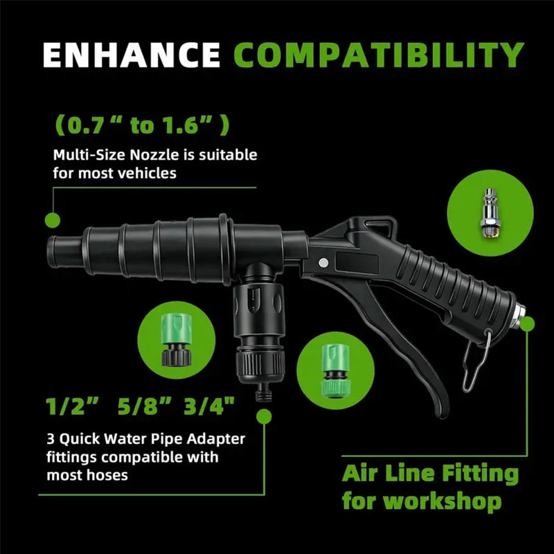 Pneumatic Coolant Flush Gun for Radiator Cleaning